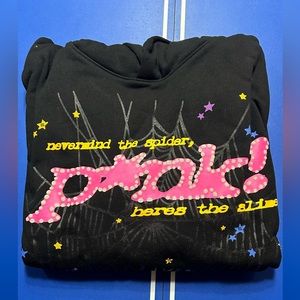 Sp5der Black Hoodie Medium